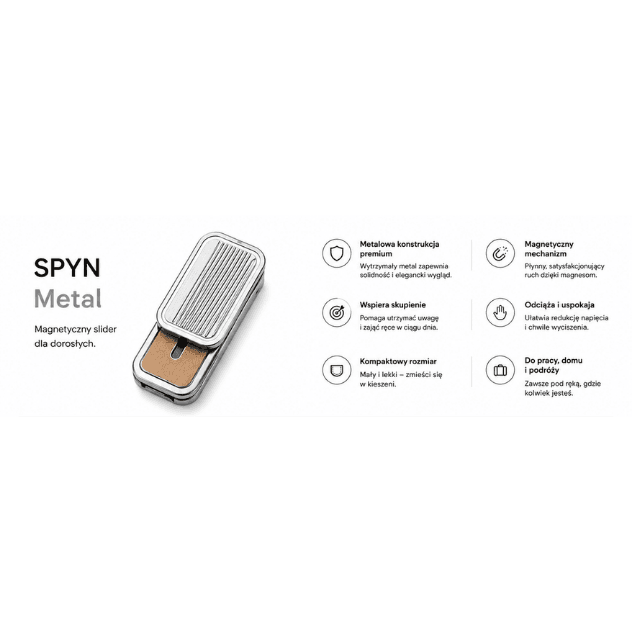 SPYN — Mały Reset dla Dłoni, Slider Wspierający Skupienie